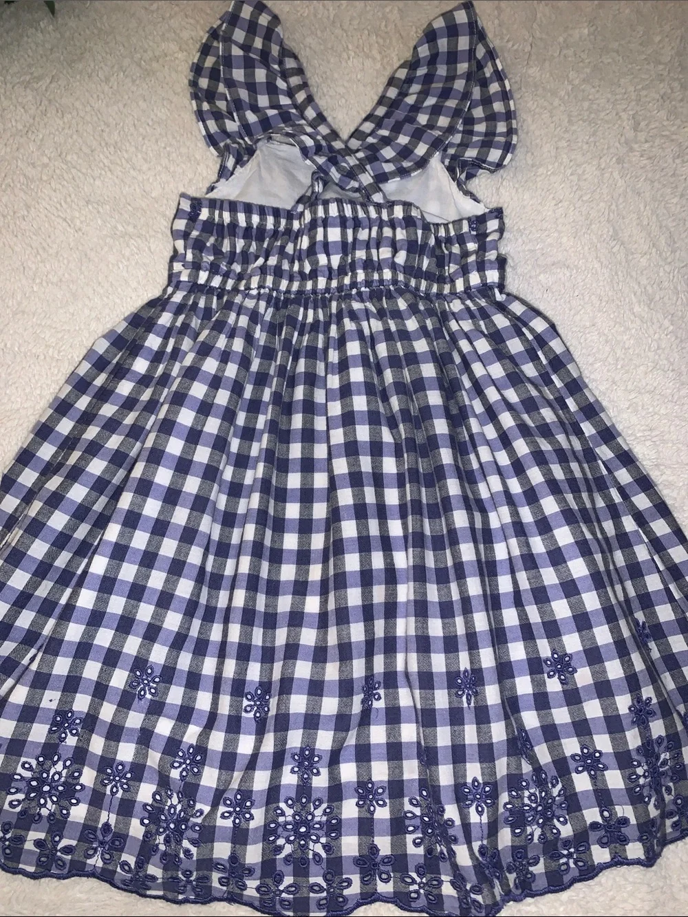 Cat & Jack Blue and White Dress 4/5 Embroidered Eyelet